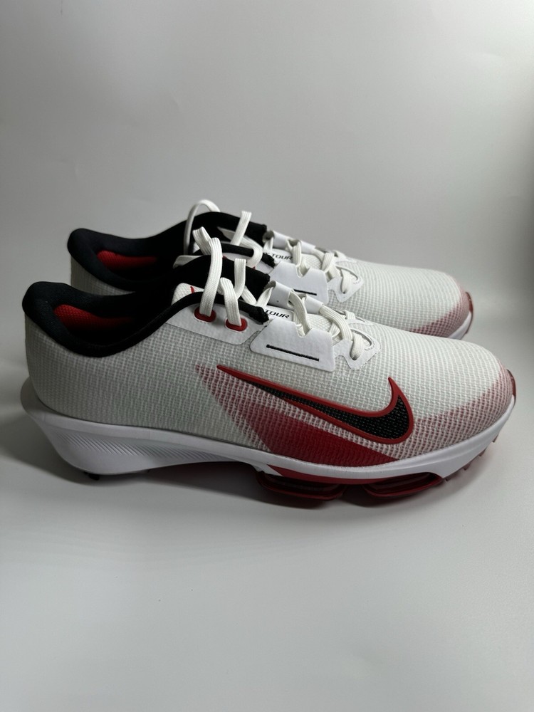 Nike Mens 10.5 Zoom Infinity Tour Golf 2 Shoes (Wide) White/Red FD0218-101 NEW