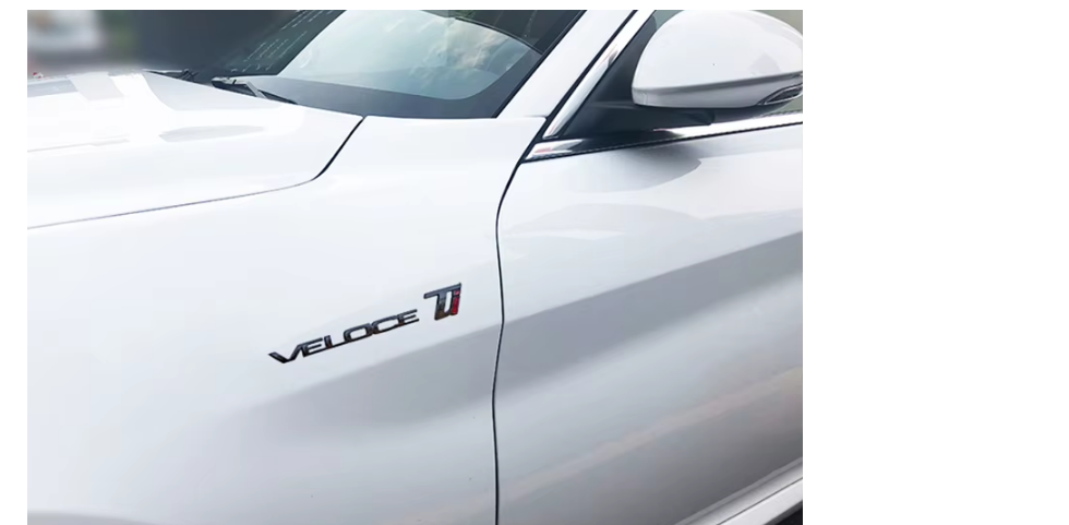 Car Metal Letter VELOCE TI black Styling Decorative Stickers For Alfa Romeo 1pcs
