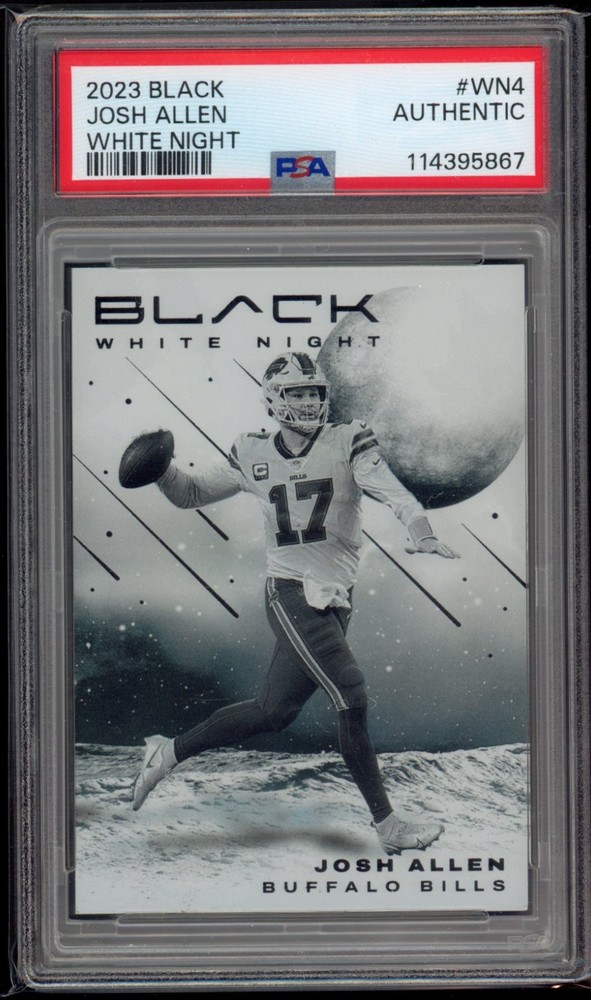 2023 Panini Black Josh Allen #4 White Night PSA Authentic Buffalo Bills!