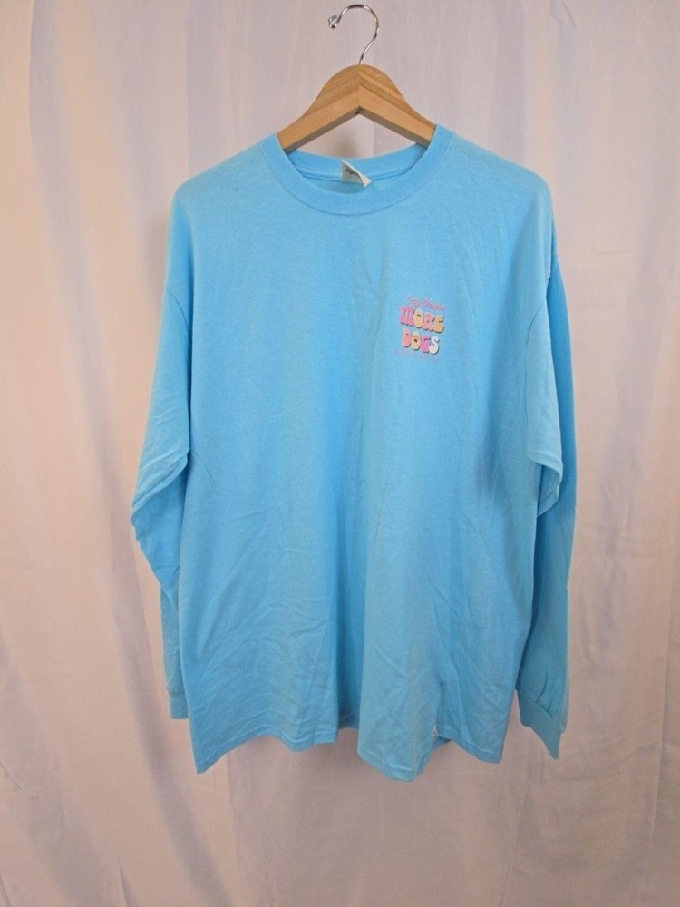 Simply Southern Shirt Womens XL Blue Less People More Dogs Graphic Tee Top