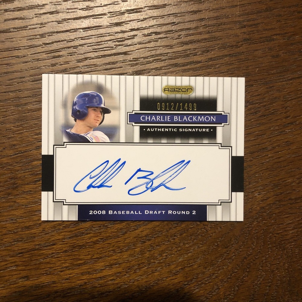 charlie blackmon 2008 Razor Signature Series Autograph Rookie #d 912/1499 RC