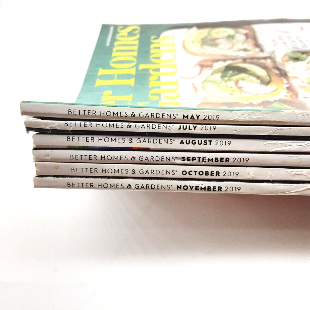 Better Homes & Gardens Magazine 6 Issues May July Aug Sept Oct Nov 2019