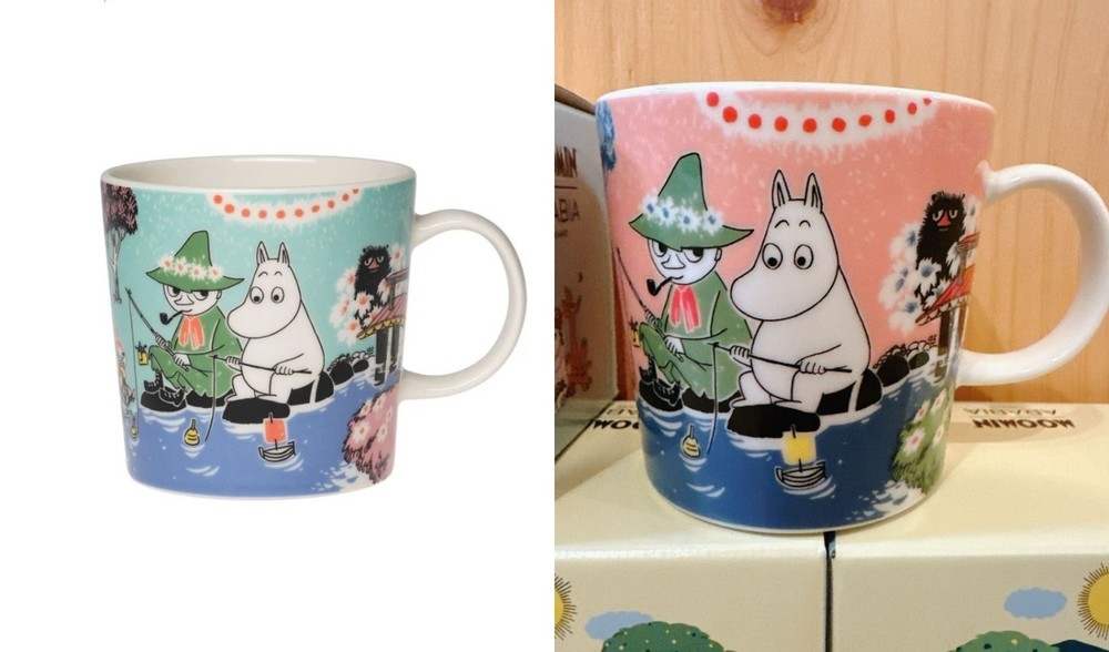 Set of 2 Arabia Moomin Mug 0.3L Simple Joy Two types Set Japan Limited Edition
