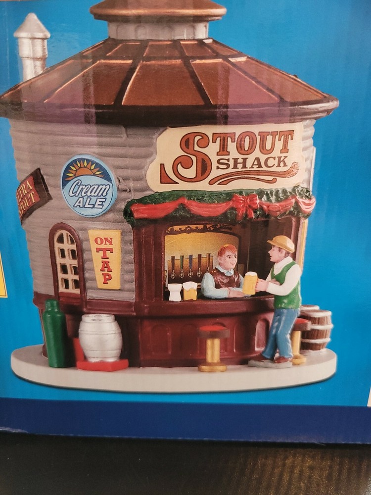 Lemax Christmas Village Stout Shack 04745 Lighted Tabletop Decor NIB-image