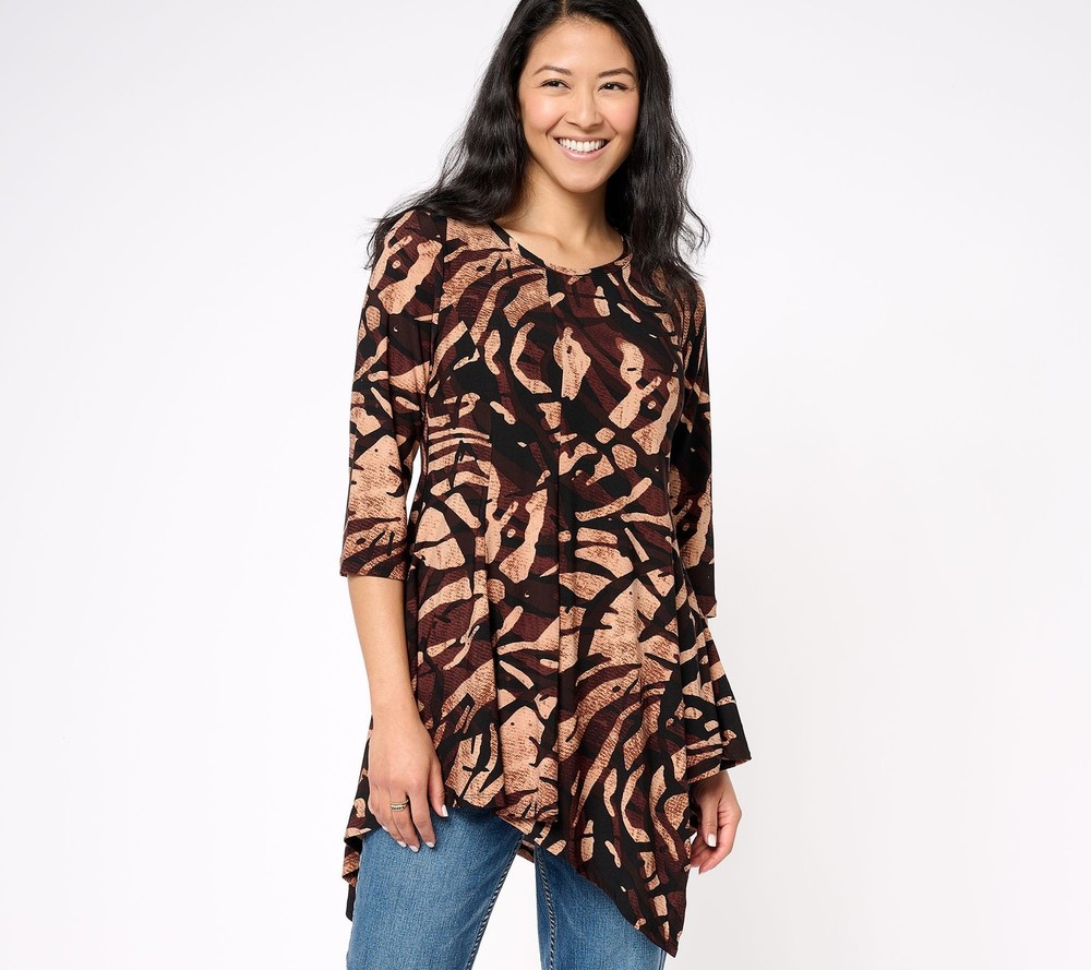 Women Control Women's Top Sz M Global Illusions Como Jersey Multi-colored