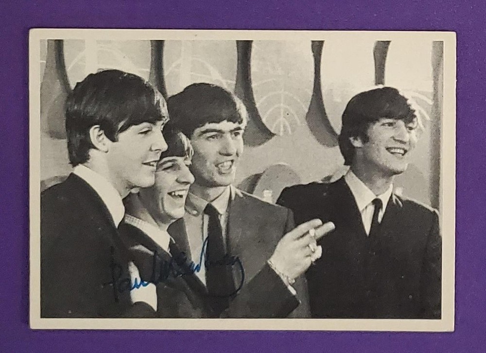 The Beatles US Original 1960's 2nd Series Topps B & W Card # 64 ORANGE BACK