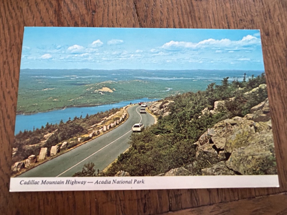 Cadillac Mountain Highway Acadia National Park Maine Postcard-image