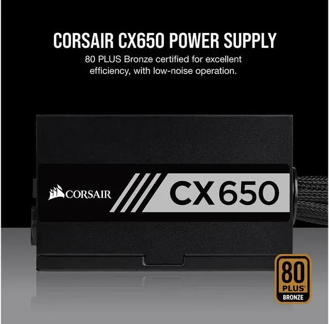 CORSAIR CX Series CX650 650W ATX12V 80 PLUS BRONZE PFC Power Supply