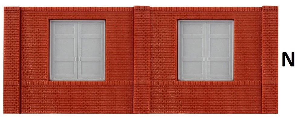 N Scale - 3 Dock Level Walls w/Freight Door s-: