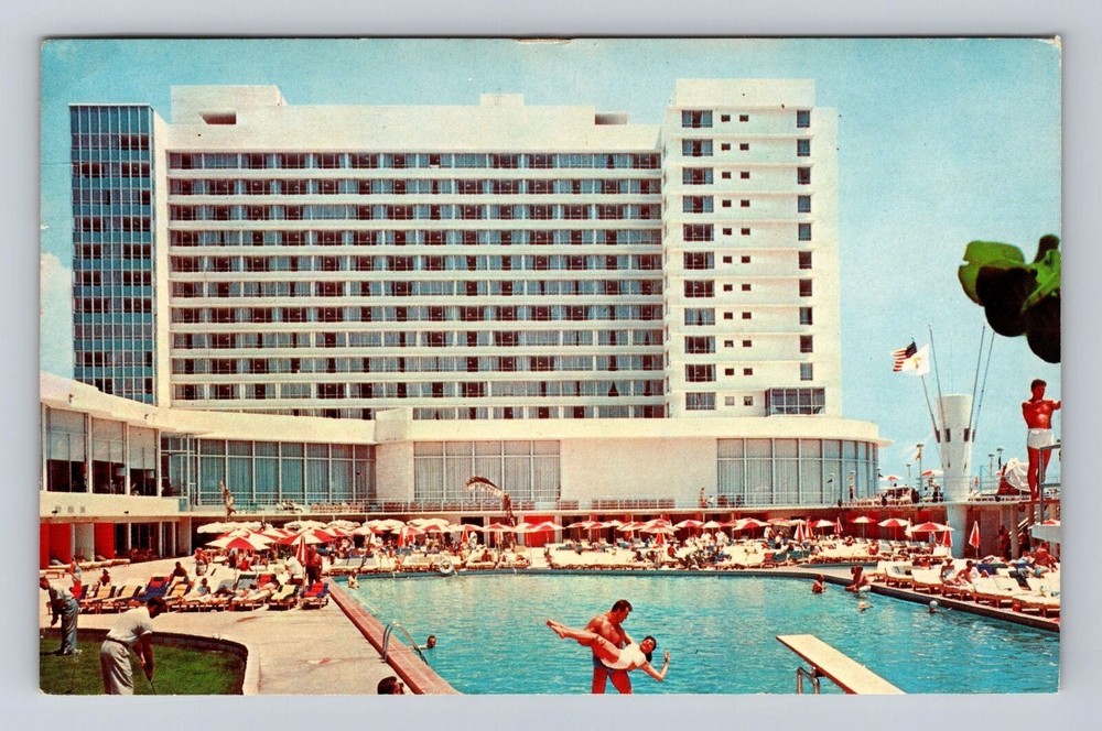 Miami Beach FL-Florida, Deauville Hotel Advertising, Vintage c1966 Postcard