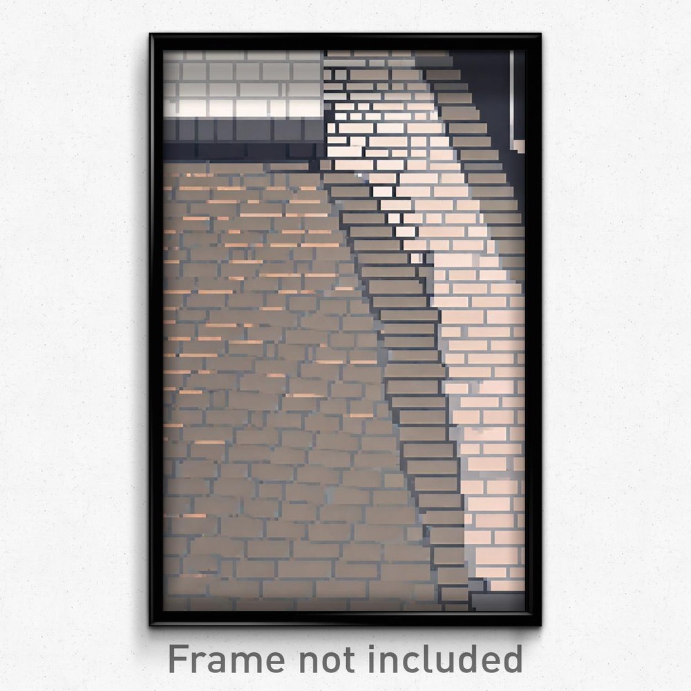 Pixel Art Poster - Striking Tile (8 Bit Psychedelic Trippy Video Game Print)