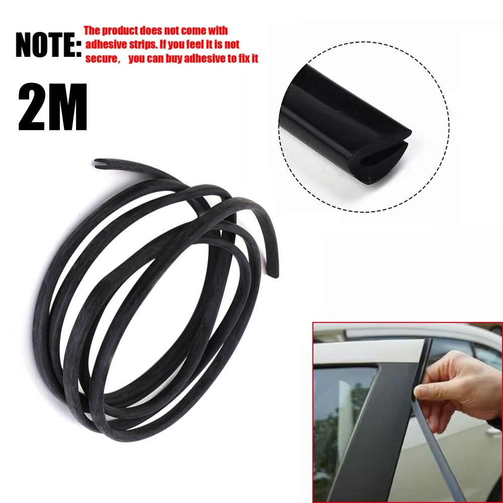 2M Black U Shape Seal Strip Rubber Car Door Edge Guard Moulding Trim Accessories