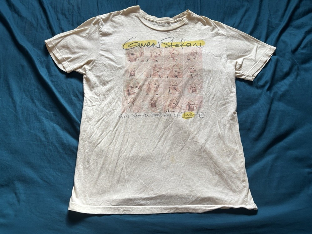 Gwen Stefani Shirt Mens Medium Cream 2016 Truth Feels Like Concert Tour No Doubt