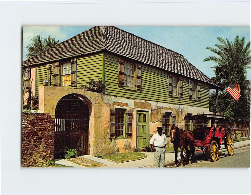 Postcard America's Oldest House St. Augustine Florida USA