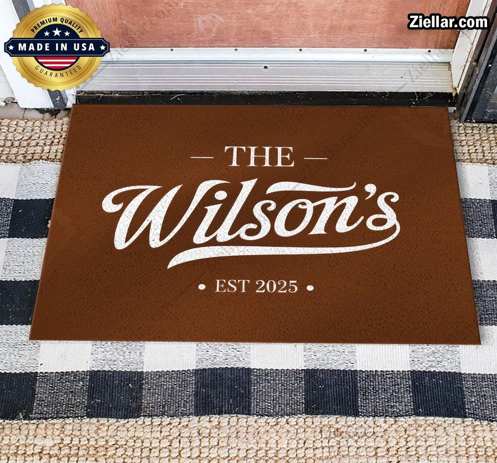 Elegant Custom Family Name Doormat for a Stylish Home Entry