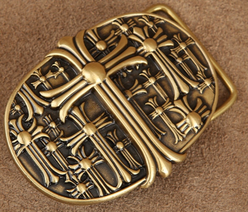 Solid Brass Western Belt Buckle for Men & Women Cowboy Rodeo Style Casual Wear