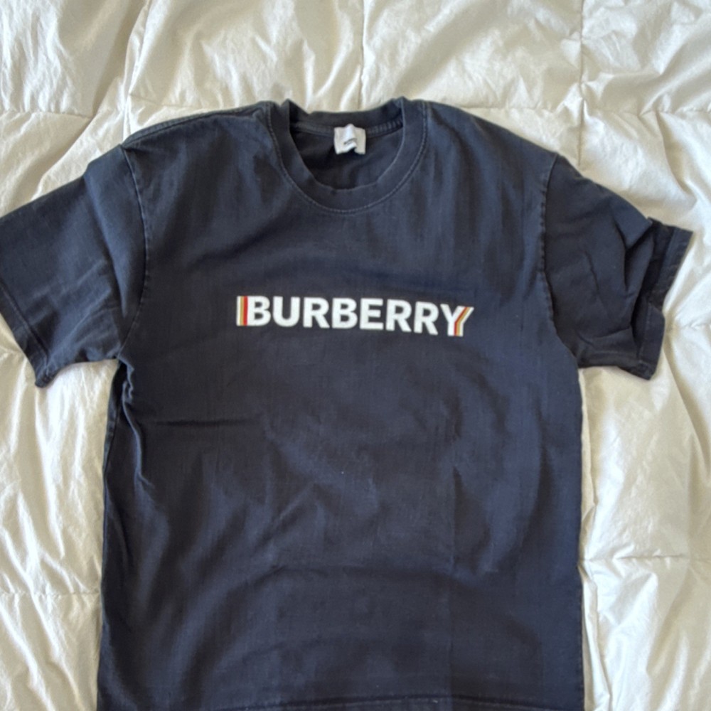 Burberry Black Logo Cotton Jersey Short Sleeve Men's Crew Neck T-Shirt