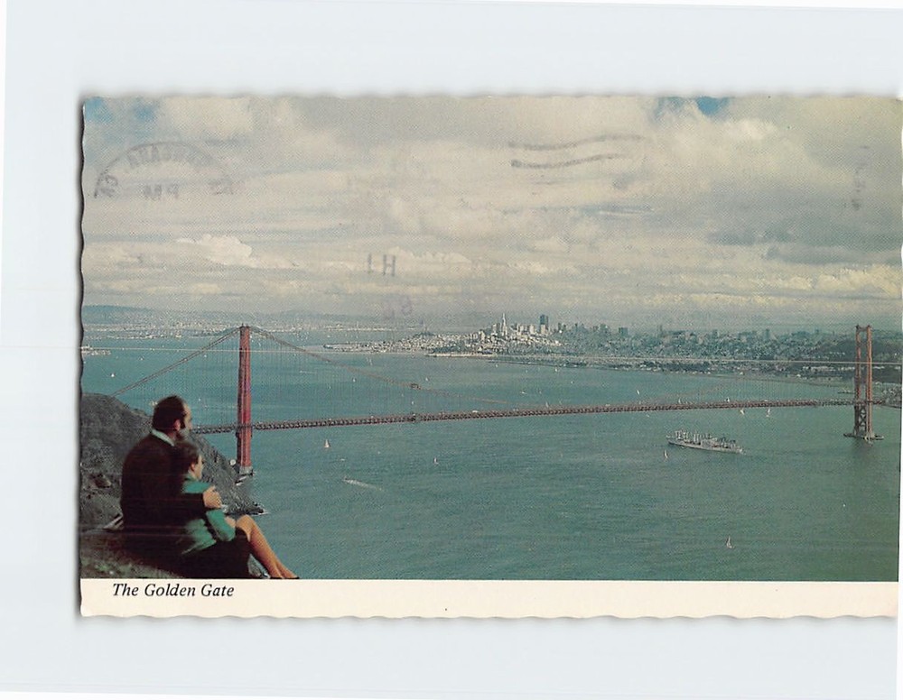 Postcard The Golden Gate Bridge San Francisco California USA