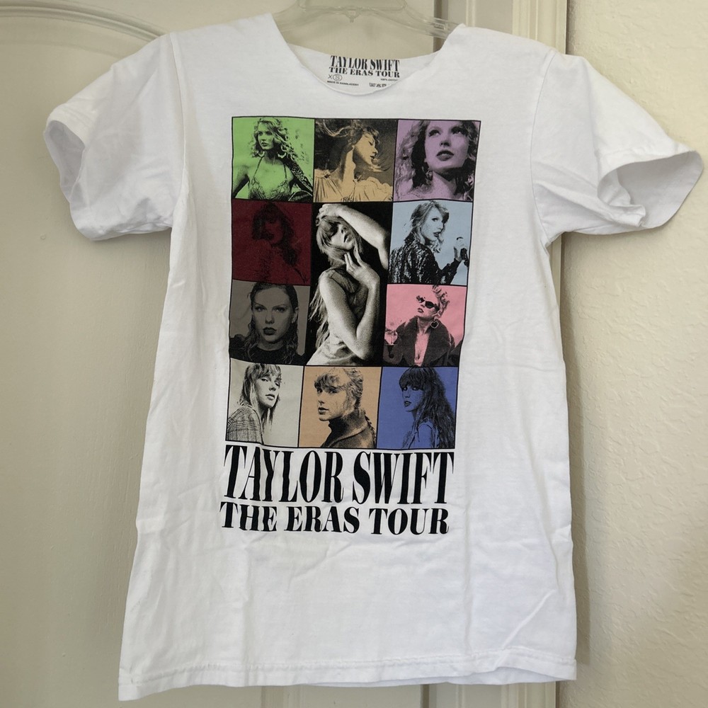 Taylor Swift The Eras Tour 2023 Tour T-Shirt Official Adult Size XS White