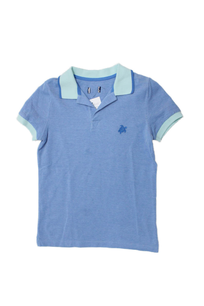 Vilebrequin Boys Cotton Collar Short Sleeve Polo Shirt Light Blue Size 10AFree Shipping in US $100+ Orders | $6.95 Orders Below