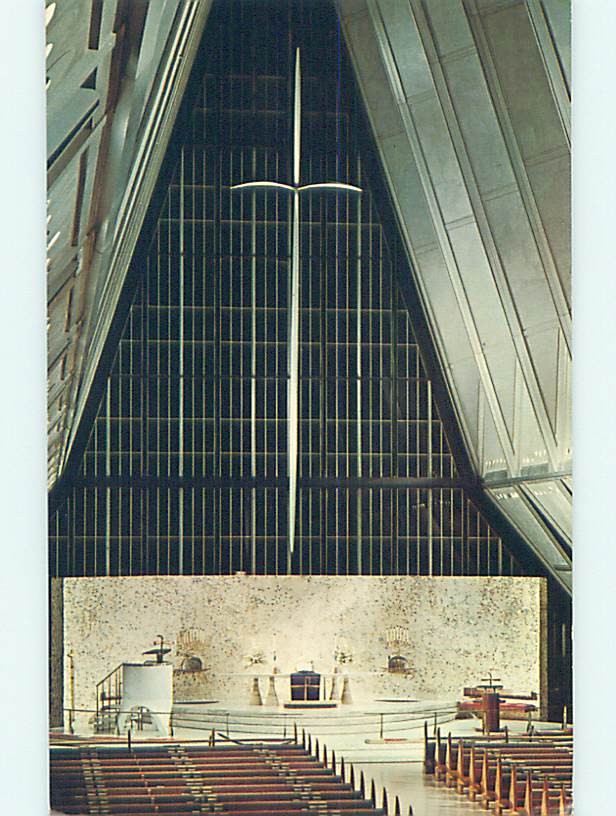 Unused Pre-1980 CHURCH SCENE Colorado Springs CO p4008