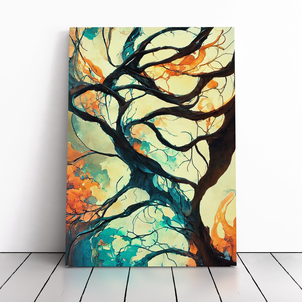 Abstract Tree Branches No.4 Canvas Wall Art Print Framed Picture Home Decor