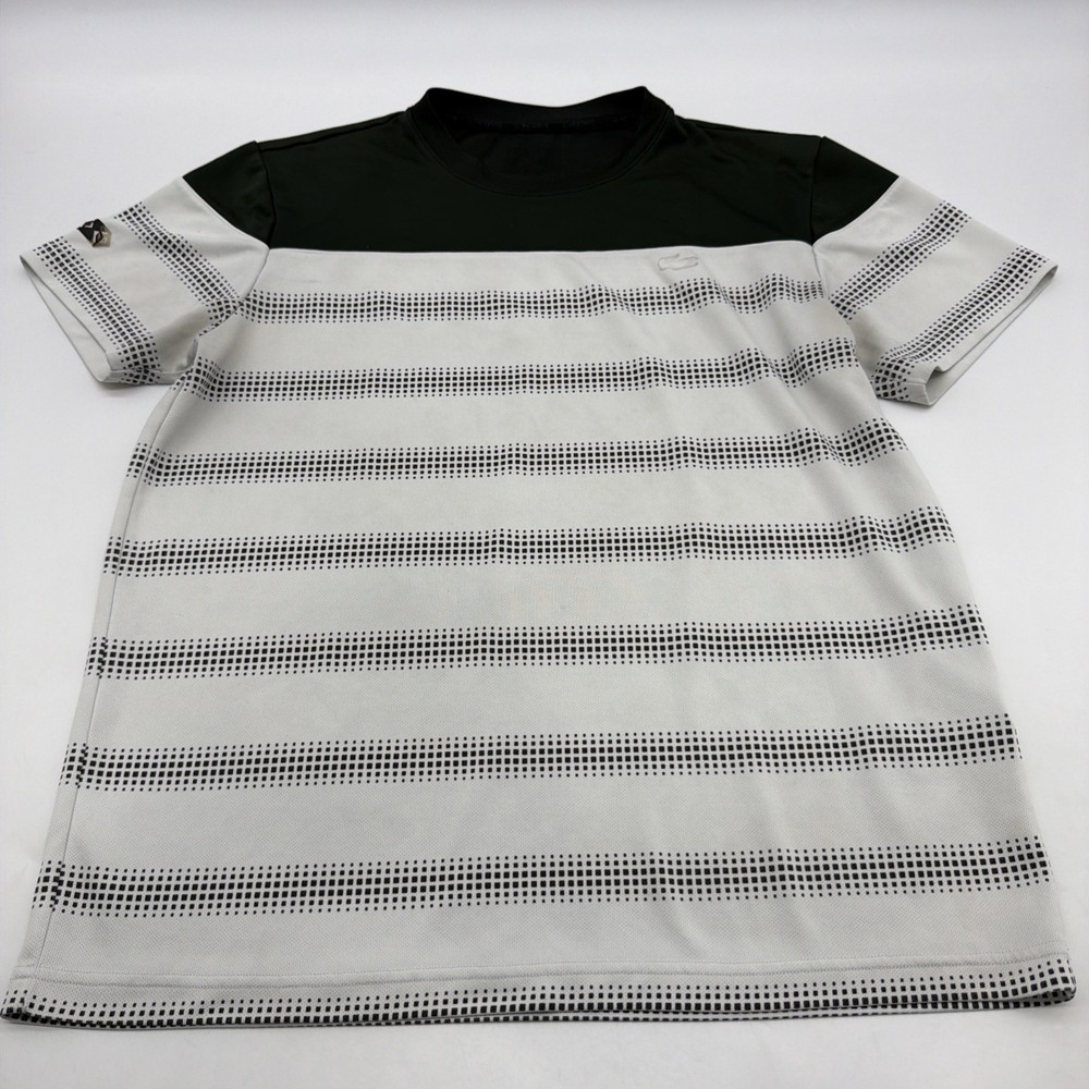 Lacoste Ultra Dry T- Shirt Men XL Green & White Logo .#46404