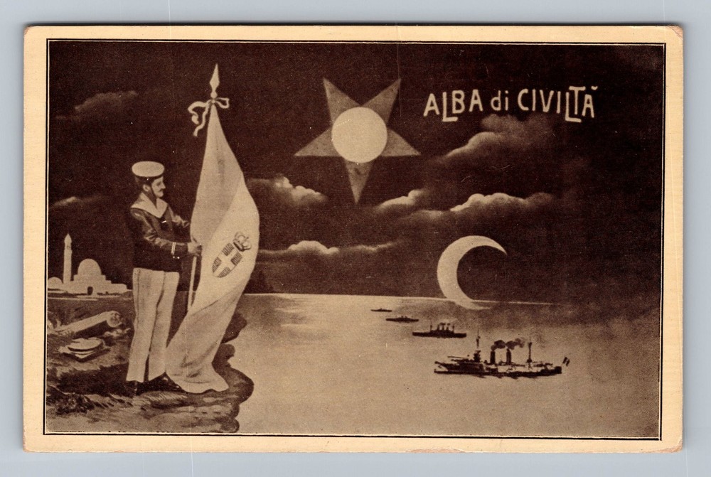 Italy- Dawn Of Civilization Standard Souvenir Postal Old Card Vintage Postcard