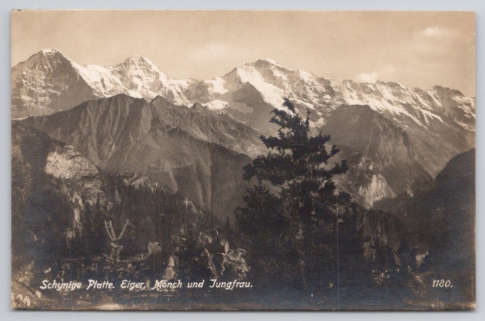 Schymige Platte Eiger Mönch Jungfrau Swiss Alps Switzerland Postcard
