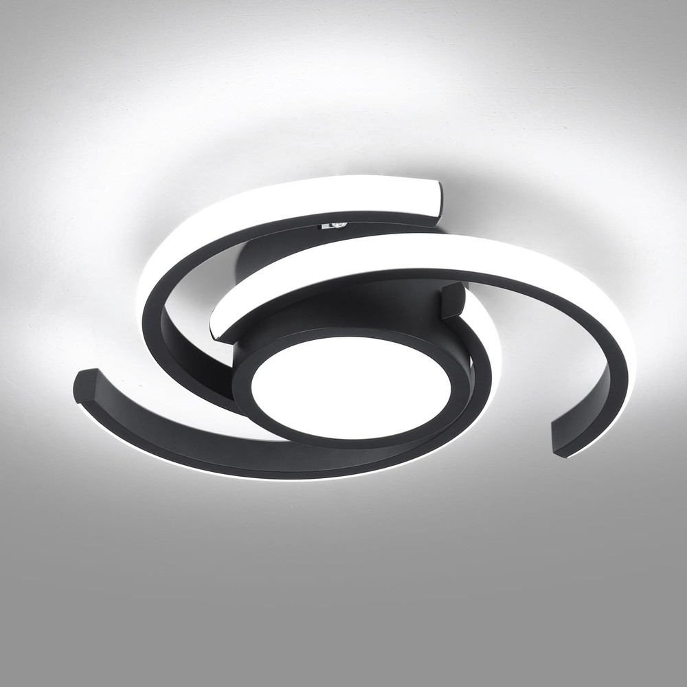Modern LED Ceiling Light 6000K Semi-Flush Mount Fixture with Unique Design