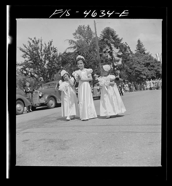 Santa Clara California Queen Court Fiesta of the Holy Ghost Parade 1942