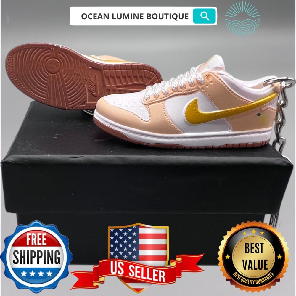 SB DUNK 3D Mini Sneaker Keychain, Jordan Sneaker Collectible, Box Options