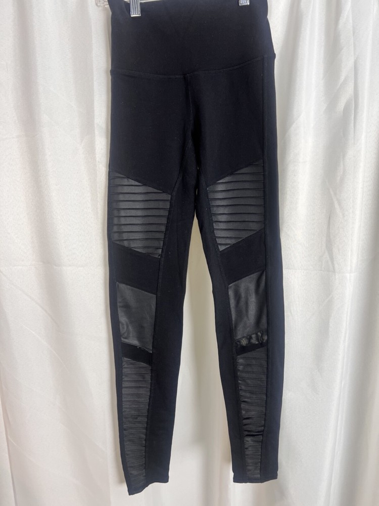ALO Yoga Black High-Waist Moto Leggings Size XS