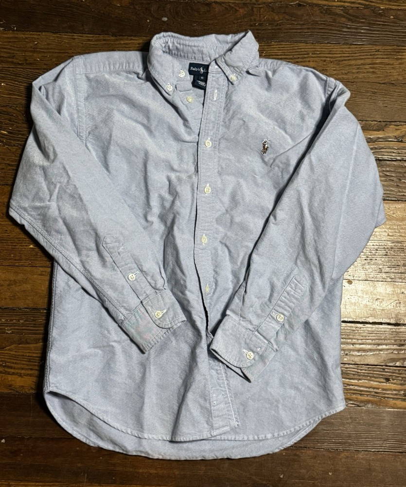 Polo Ralph Lauren Youth Boys Denim Chambray Shirt Size 16