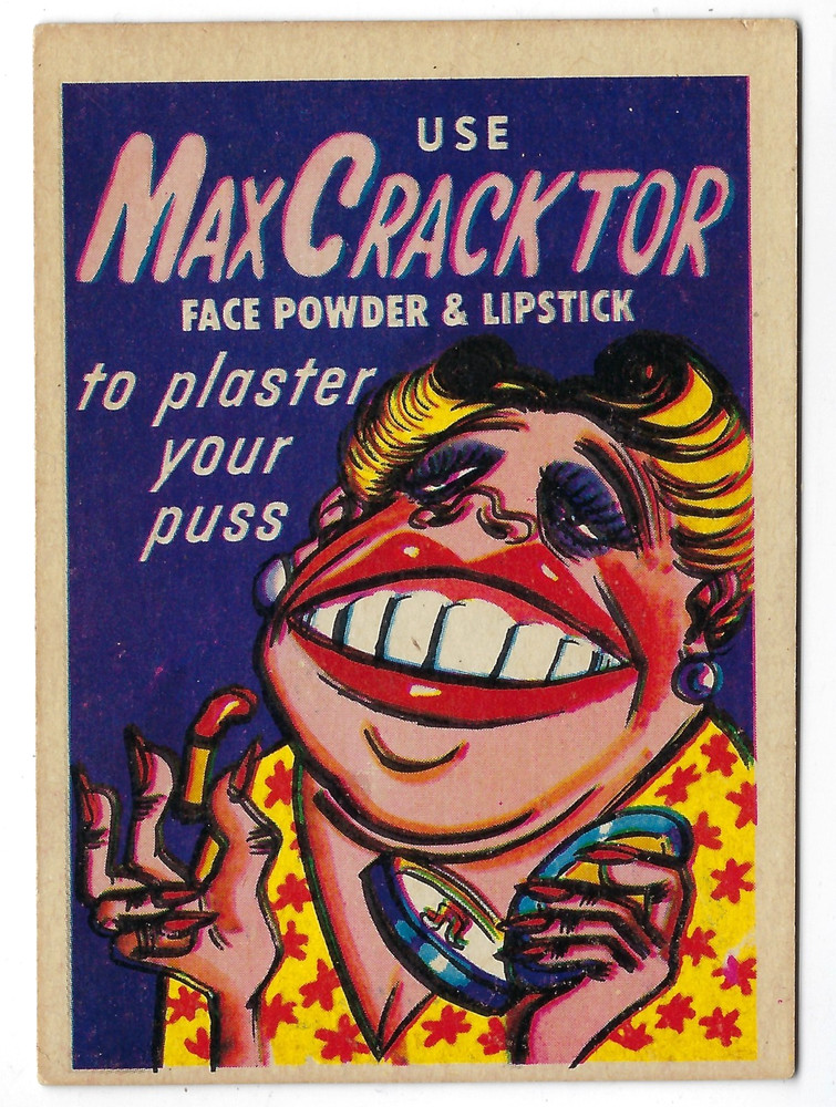 1960 Leaf Foney Ads MR. FONEY'S FUNNIES Card #33 MAX CRACKTOR ex o/c