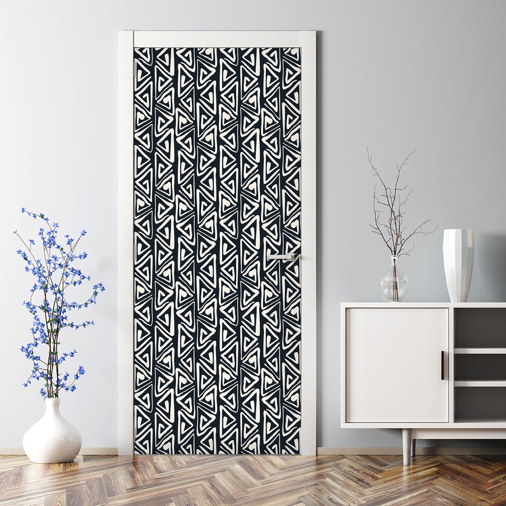 Tribal Boho Adhesive Door sticker Watercolour Decal Colourful decor peel stick