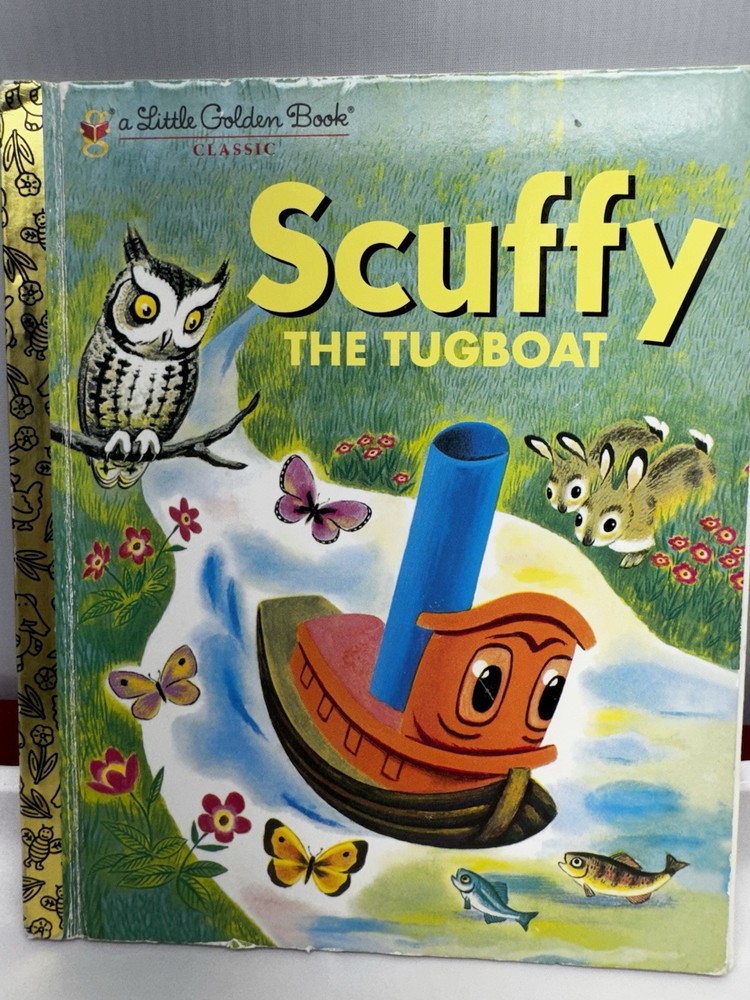 Scuffy The Tugboat by A Little Golden Book - Book Kids Children -
