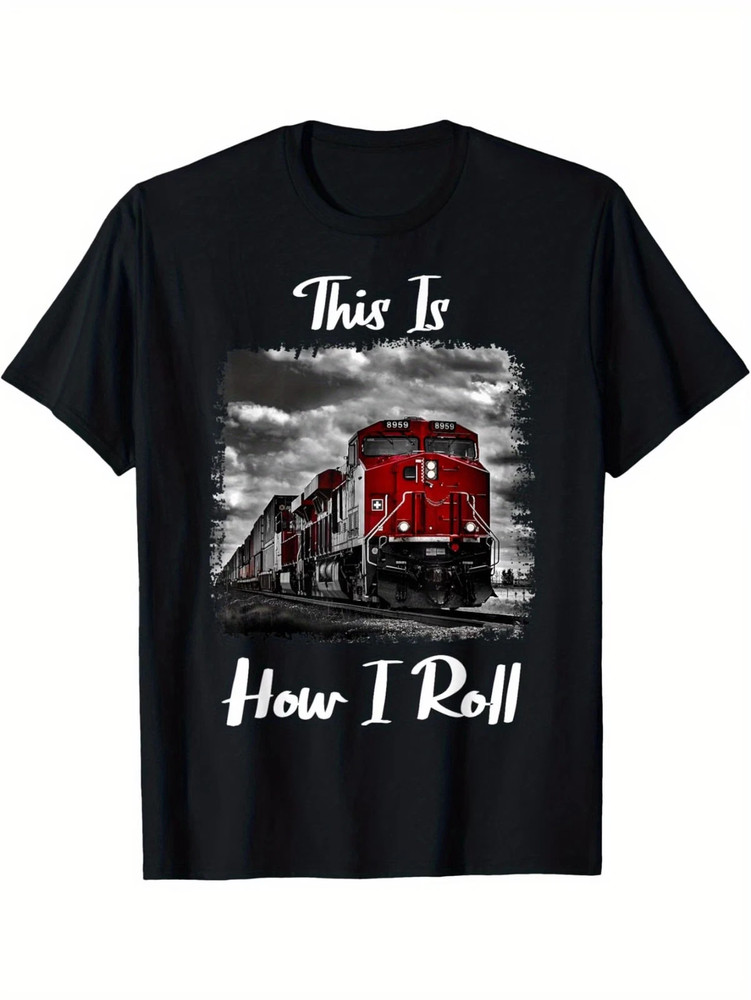 Funny Train Engineer T-Shirt – Railroad Freight Train Graphic Tee