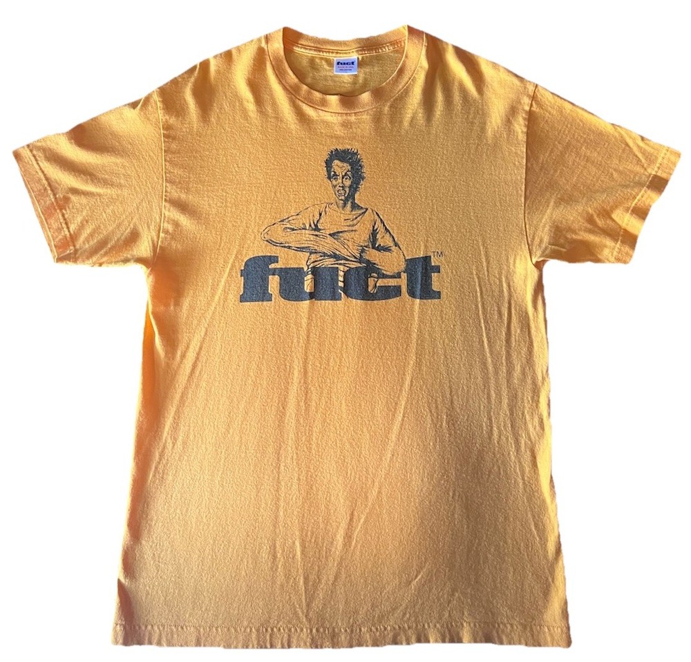 Rare Vintage Fuct Men's Yellow Graphic Print Cotton Crew Neck T-Shirt L