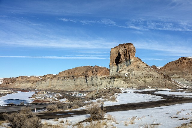 Green River Wyoming 2016 Winter Landscape Sweetwater County Rock Formation