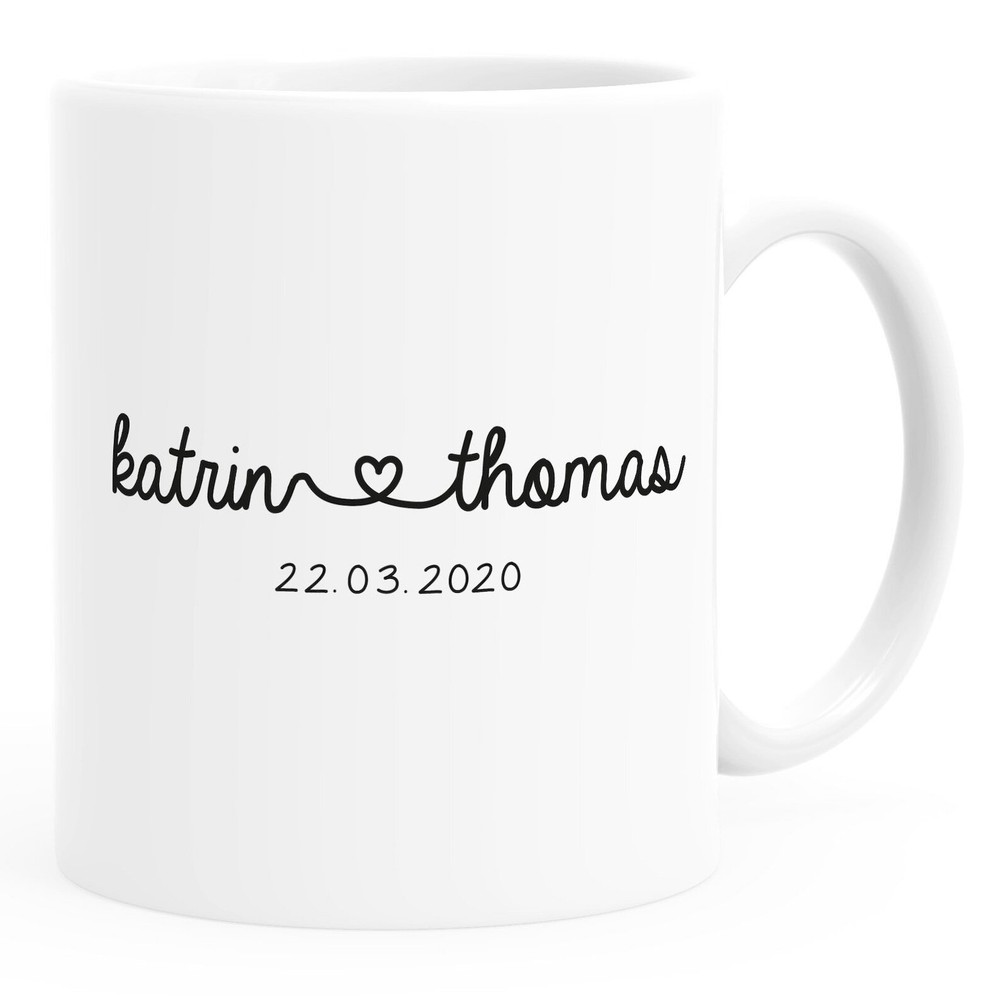Coffee Cup Personalized Gift Partner Name And Date Customizable Wedding