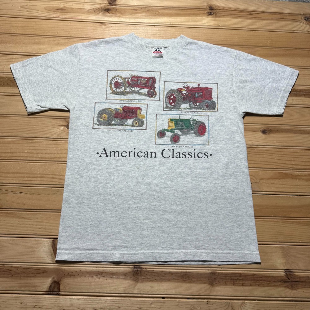 Vintage 90s American Classics Tractor Farmall Workmaster Graphic T-Shirt Medium