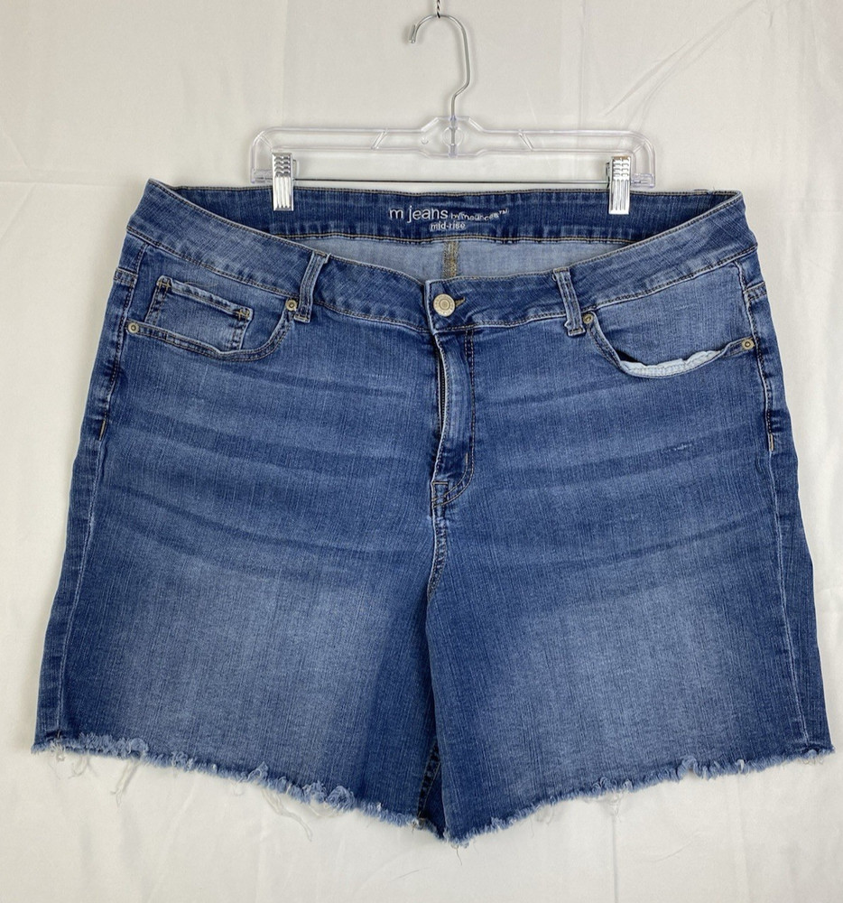 M JEANS By Maurice’s Denim Women's Jean Shorts Size 24 Mid Rise Plus