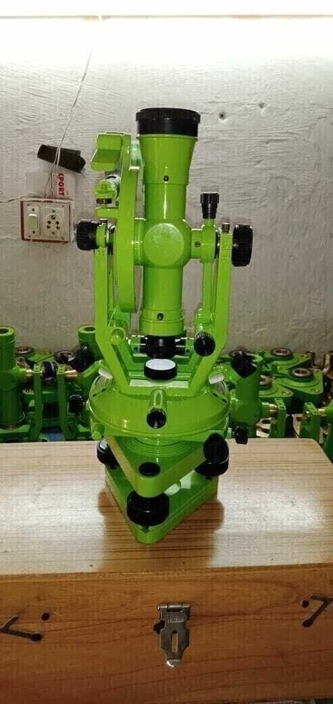 20' sec cientific Transit Theodolite Surveying Aluminium Vernier  with Wood Box