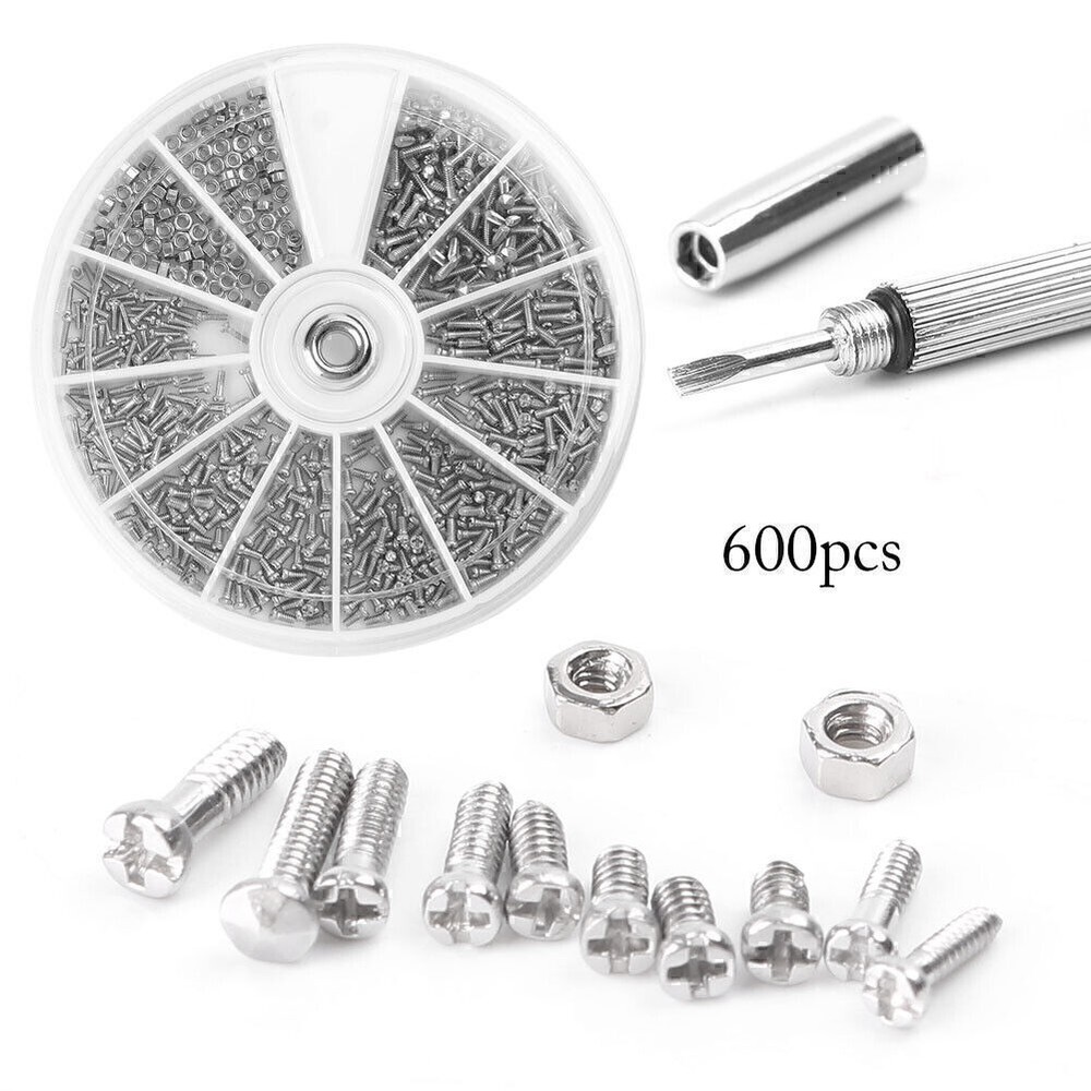 Small 12 Kinds of Screw Nuts Electronics Assortment Kit M1 M1.2 M1.4 M2.5