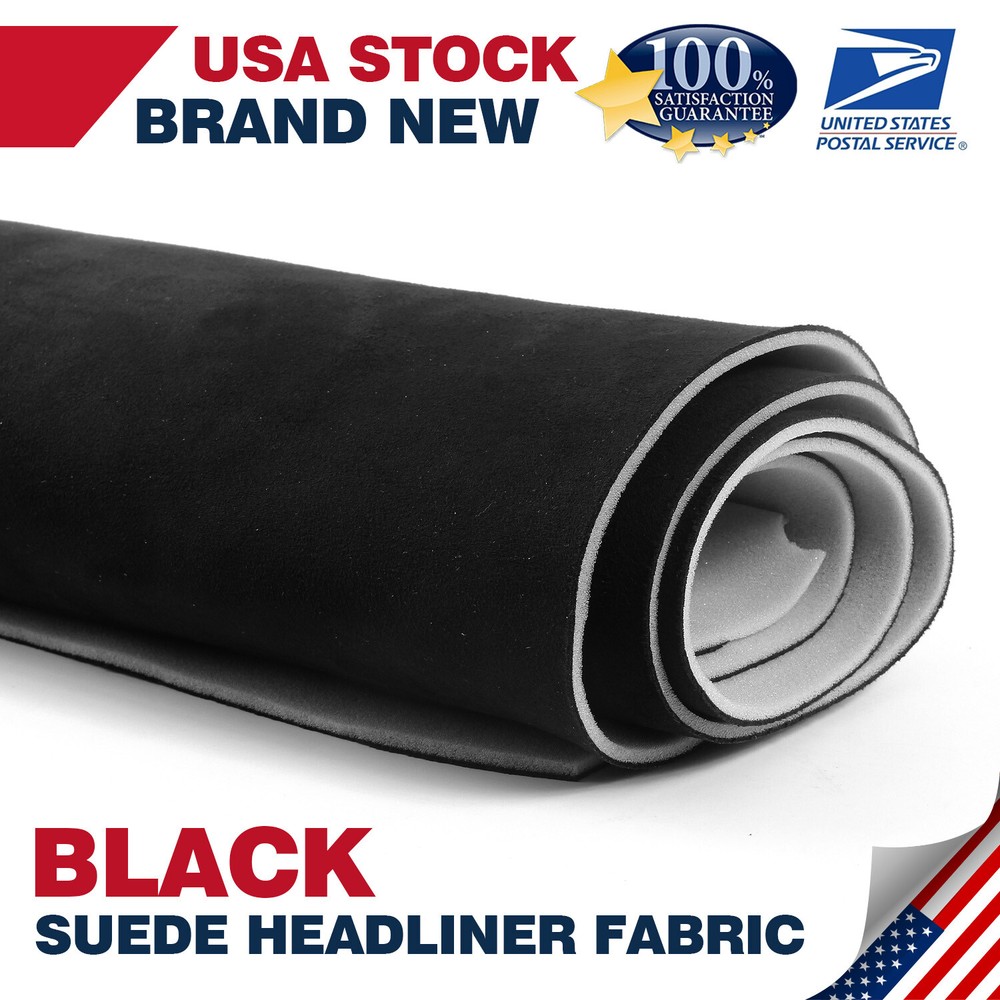 Suede Headliner Fabric Strong Foam Backing Fix Car Roof Liner for Good 59''X59''