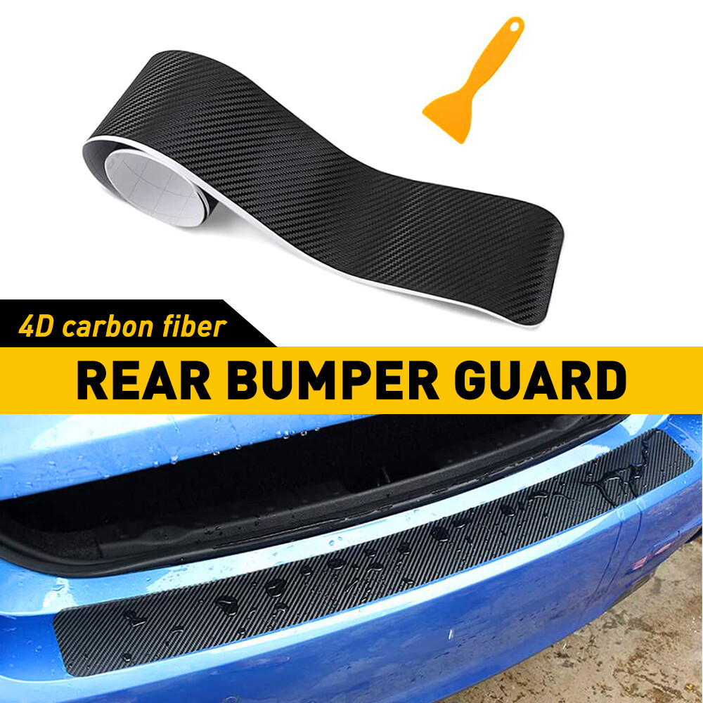 4D Sticker Rear Bumper Guard Sill Plate Trunk Protector Trim Cover Accessories