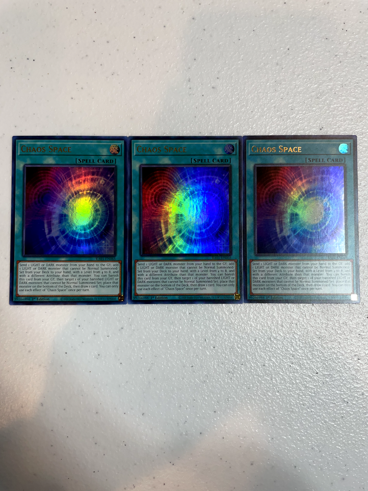 Yu-Gi-Oh Chaos Space Ultra Rare 3x Playset RA01-EN065 RA01