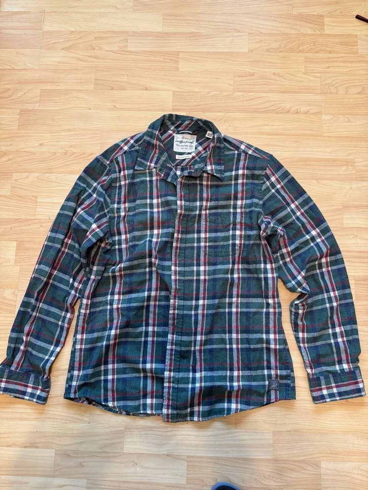 Original Weatherproof Vintage Mens Plaid Flannel Long Sleeve Shirt Size XL
