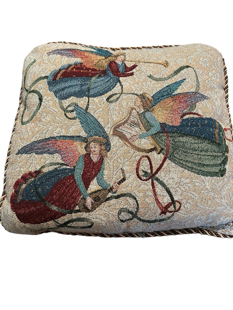 Vintage Angel Tapestry Pillow 16